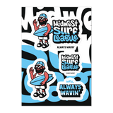 Sticker Sheet - Midwest Surf League Pack